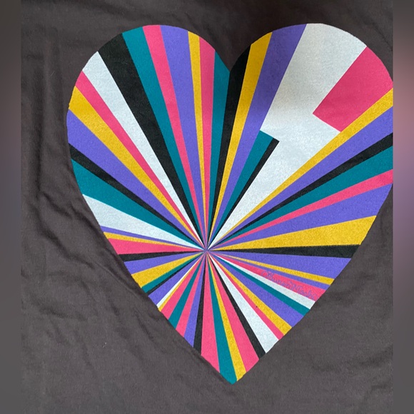 New Lauren Moshi Rainbow Lightning Heart L/S Tee - Picture 3 of 12